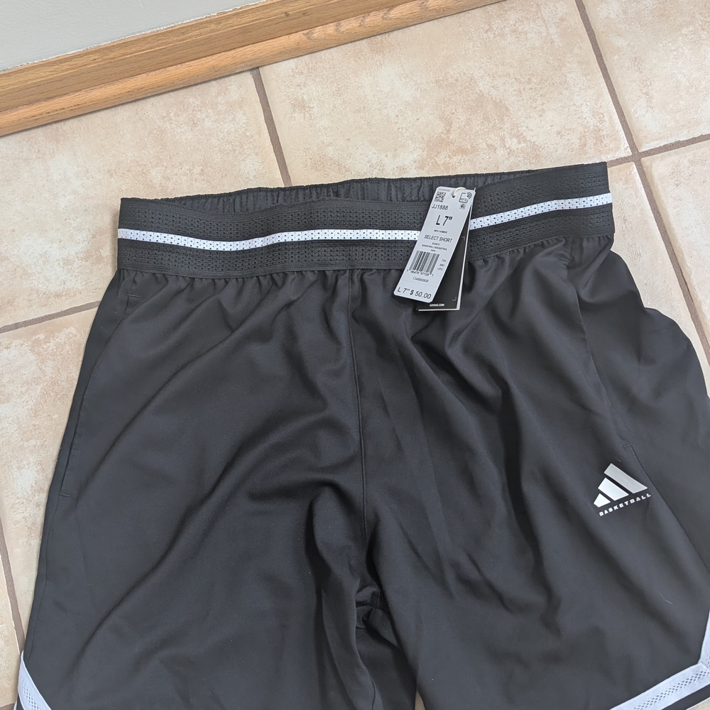 Adidas Black and White Men's Select Shorts